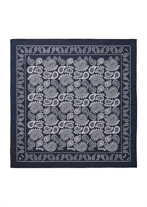 Paisley solid soft cotton scarf Parisian Night Mads Nørgaard 